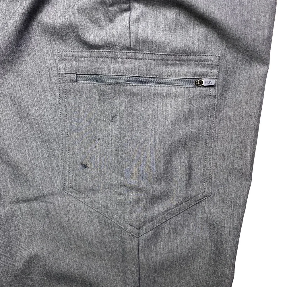 Figs Charcoal Joggers with Teal Drawstrings‎